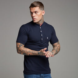 grandad collar polo shirt mens