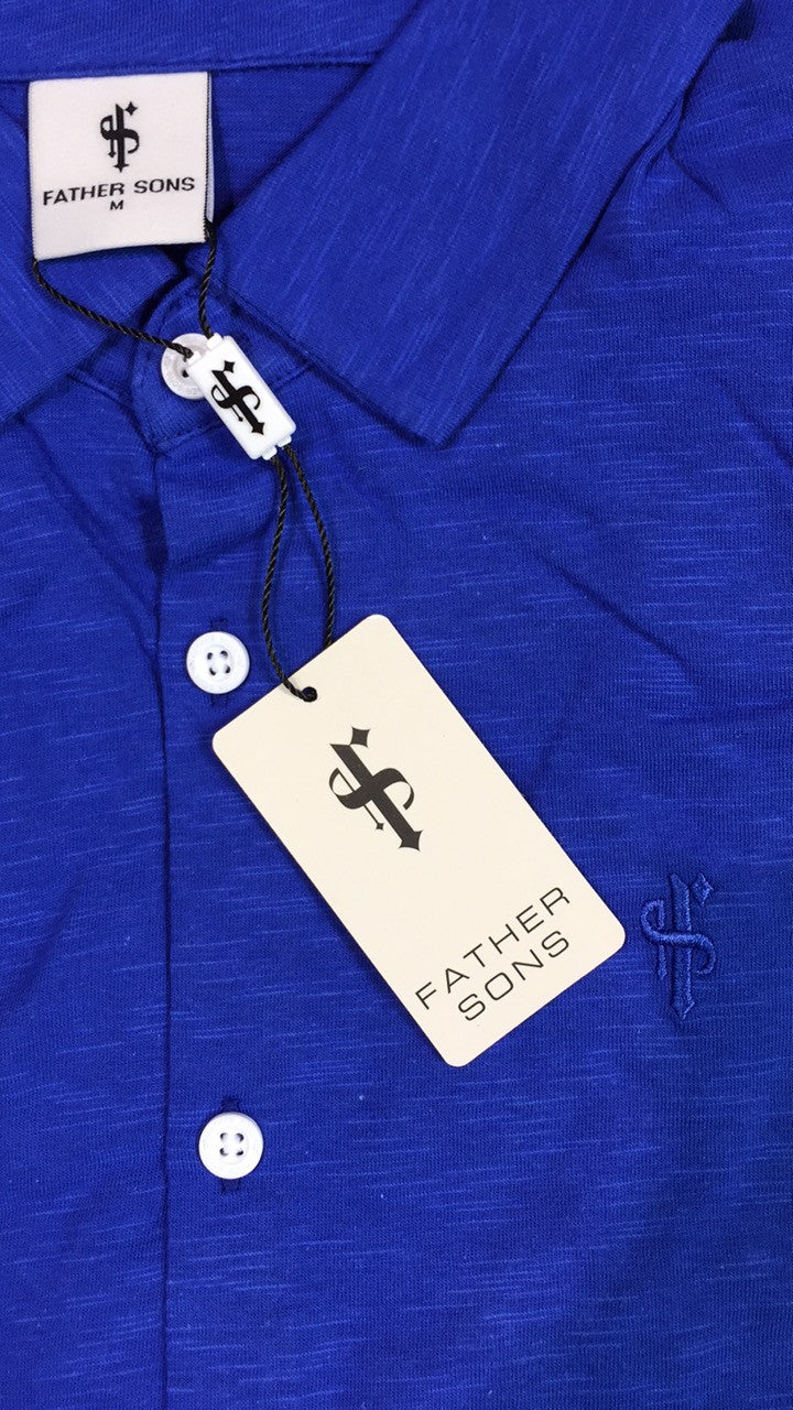 Father Sons Super Slim Royal Blue Jersey Short Sleeve - FSH013 (LAST CHANCE)