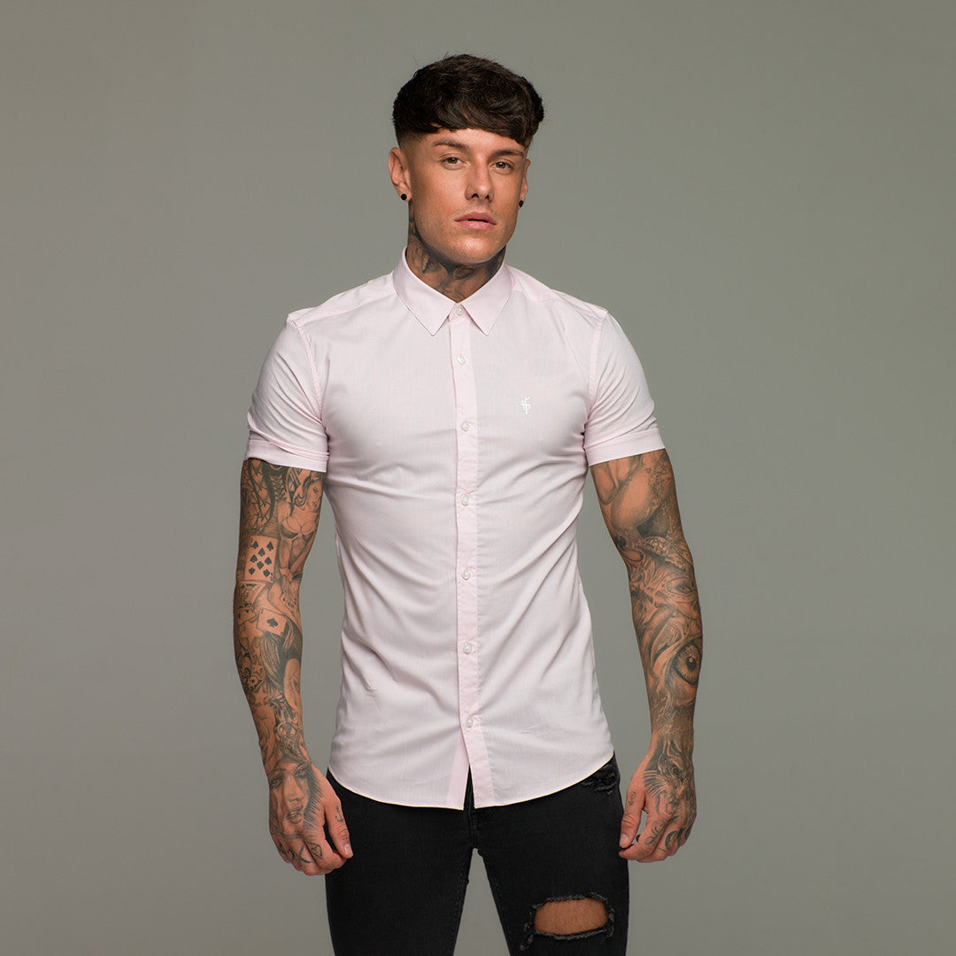 Super Slim Stretch Classic Pink Short Sleeve - FS184