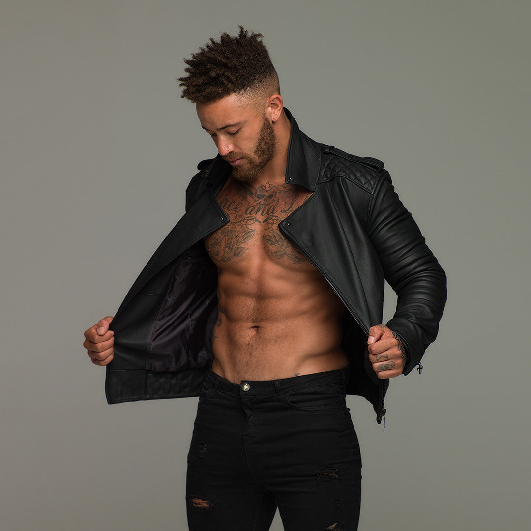 Black Leather Jacket - FSH104