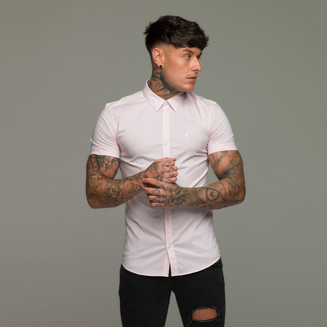 Super Slim Stretch Classic Pink Short Sleeve - FS184