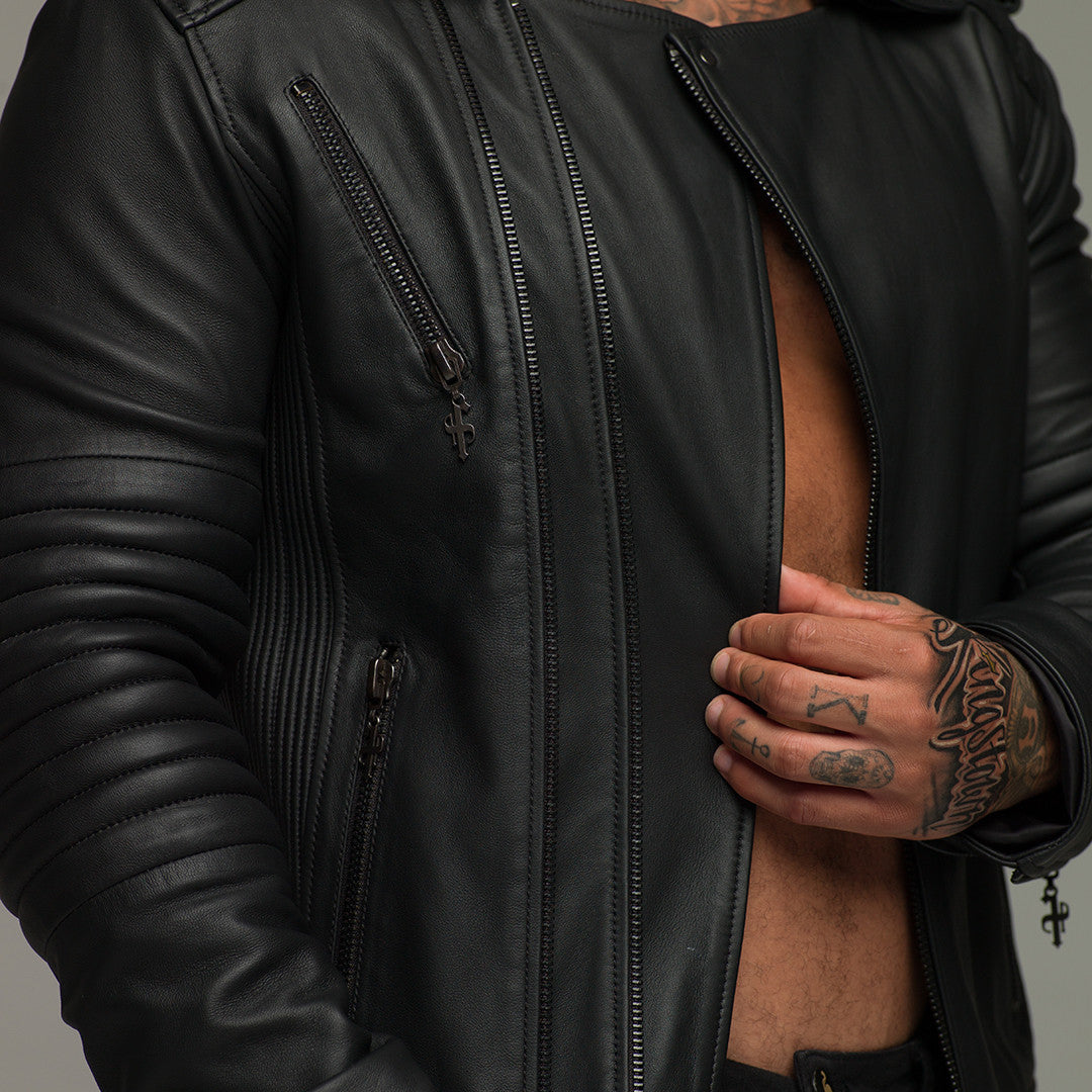 Black Leather Jacket - FSH104