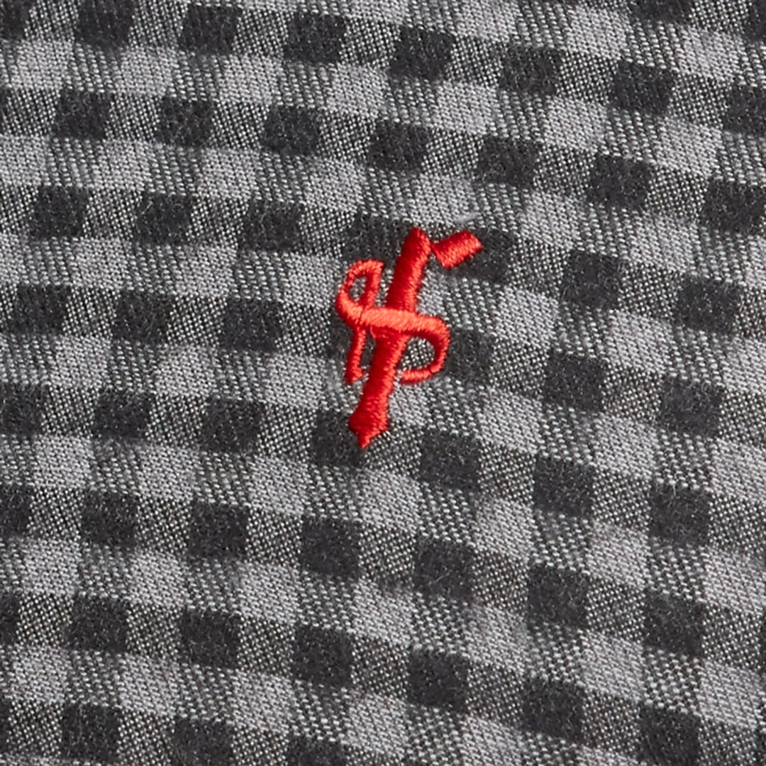 Classic Black & Grey Brushed Check Long Sleeve (Red Emblem) - FS410 (LAST CHANCE)
