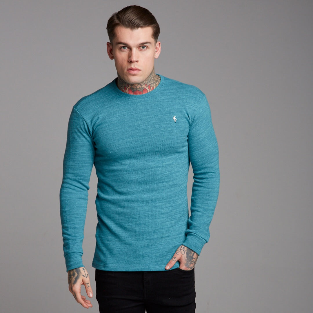 Classic Teal Super Slim Jumper - FSH232