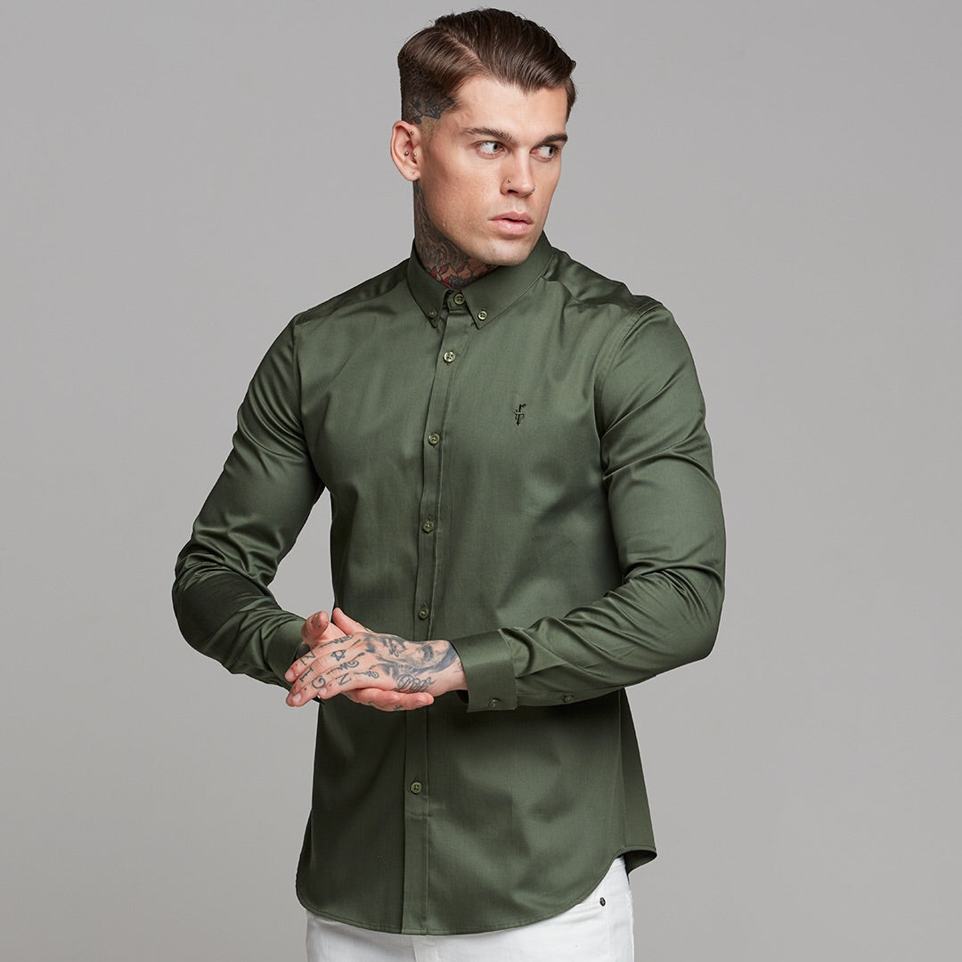 Classic Button Down Khaki Luxe Egyptian Cotton - FS501 (LAST CHANCE)