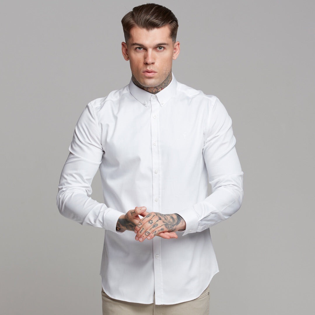 Classic White Luxe Egyptian Cotton Button Down - FS493