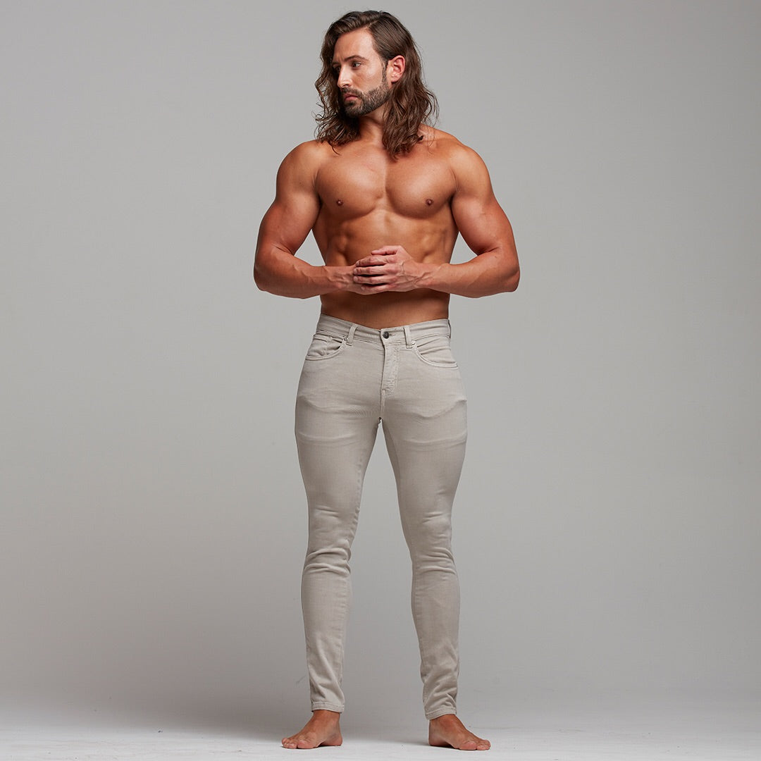 Slim Stretch Beige Jeans - FSH134