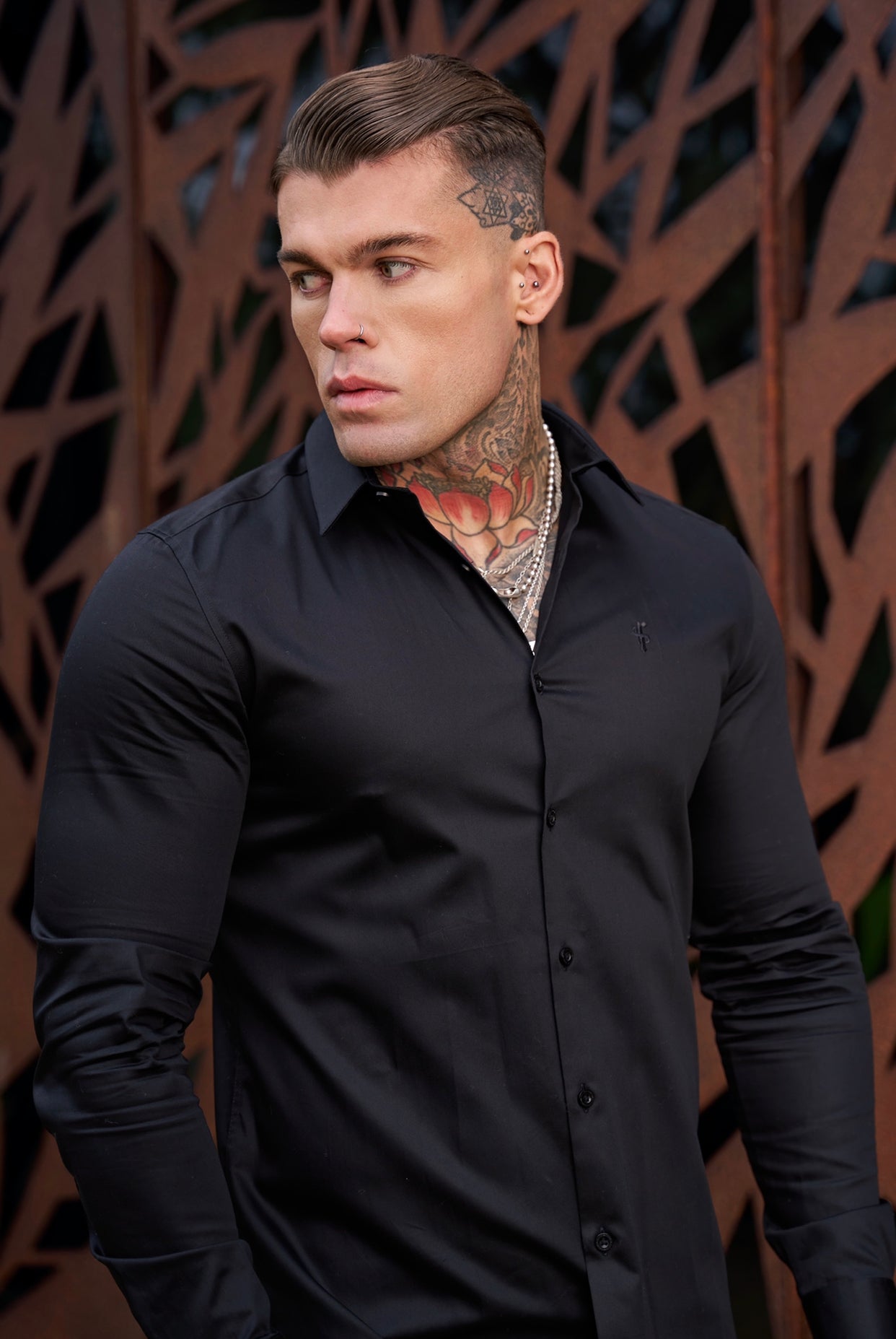 Classic Black Luxe Egyptian Cotton Relaxed Fit - FSR213