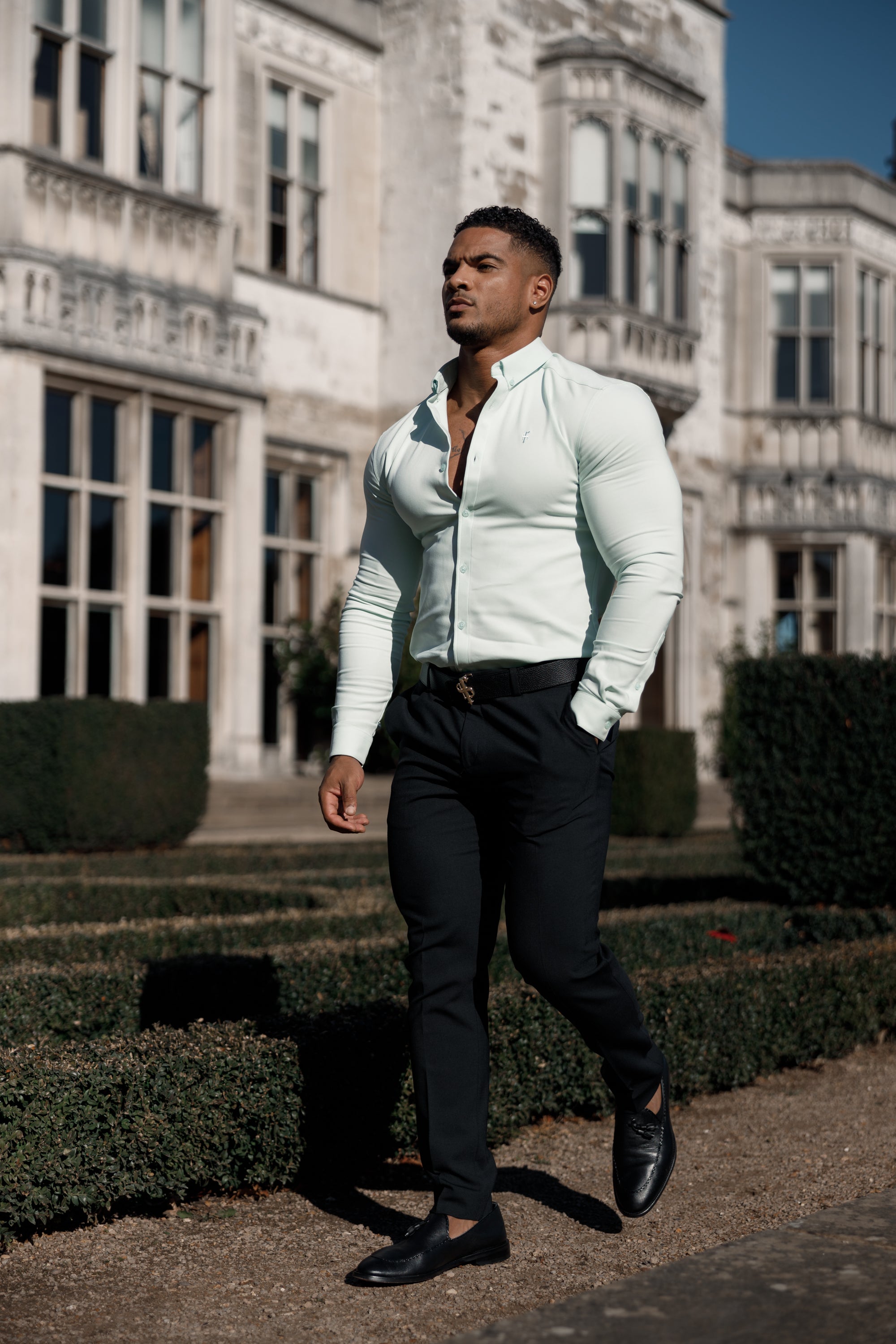 Super Slim Scuba Mint Green Long Sleeve Stretch - FS878