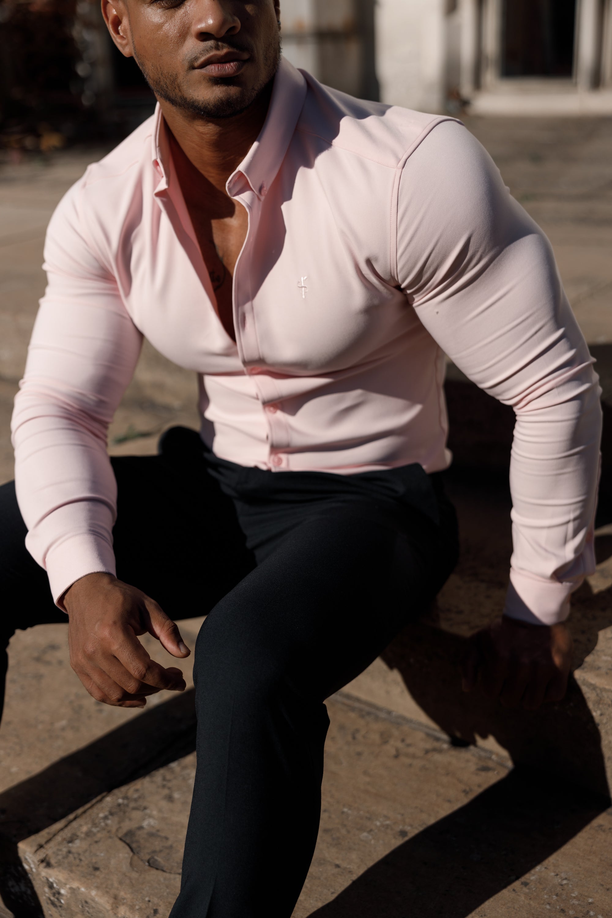 Super Slim Scuba Pink Long Sleeve Stretch - FS880