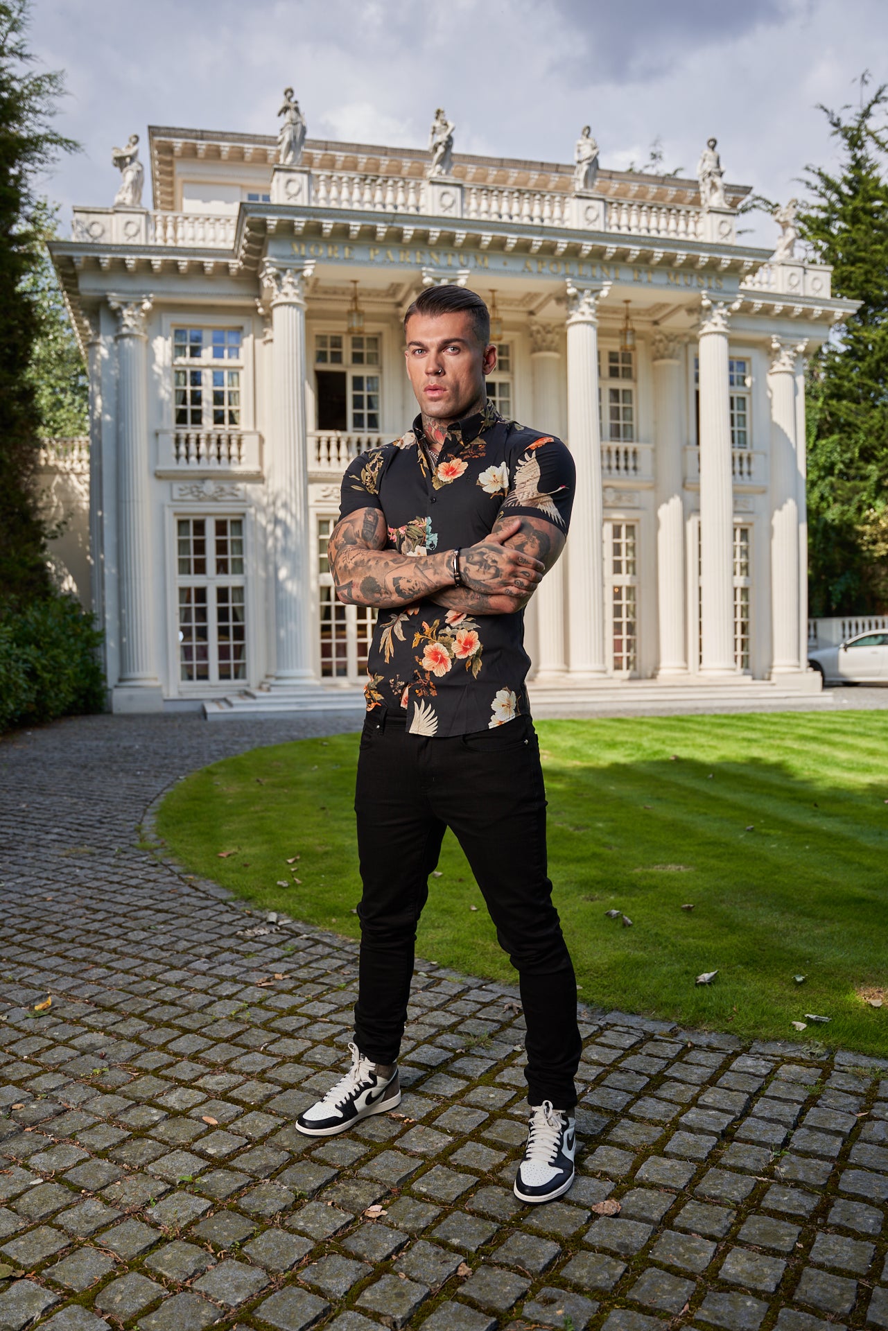 Black Stretch Jeans Relaxed Fit - FSH643