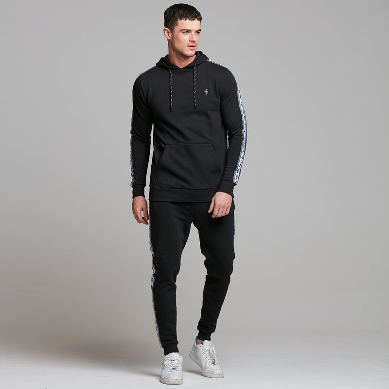 Father Sons Tapered Black Hoodie Top - FSM001 (LAST CHANCE)