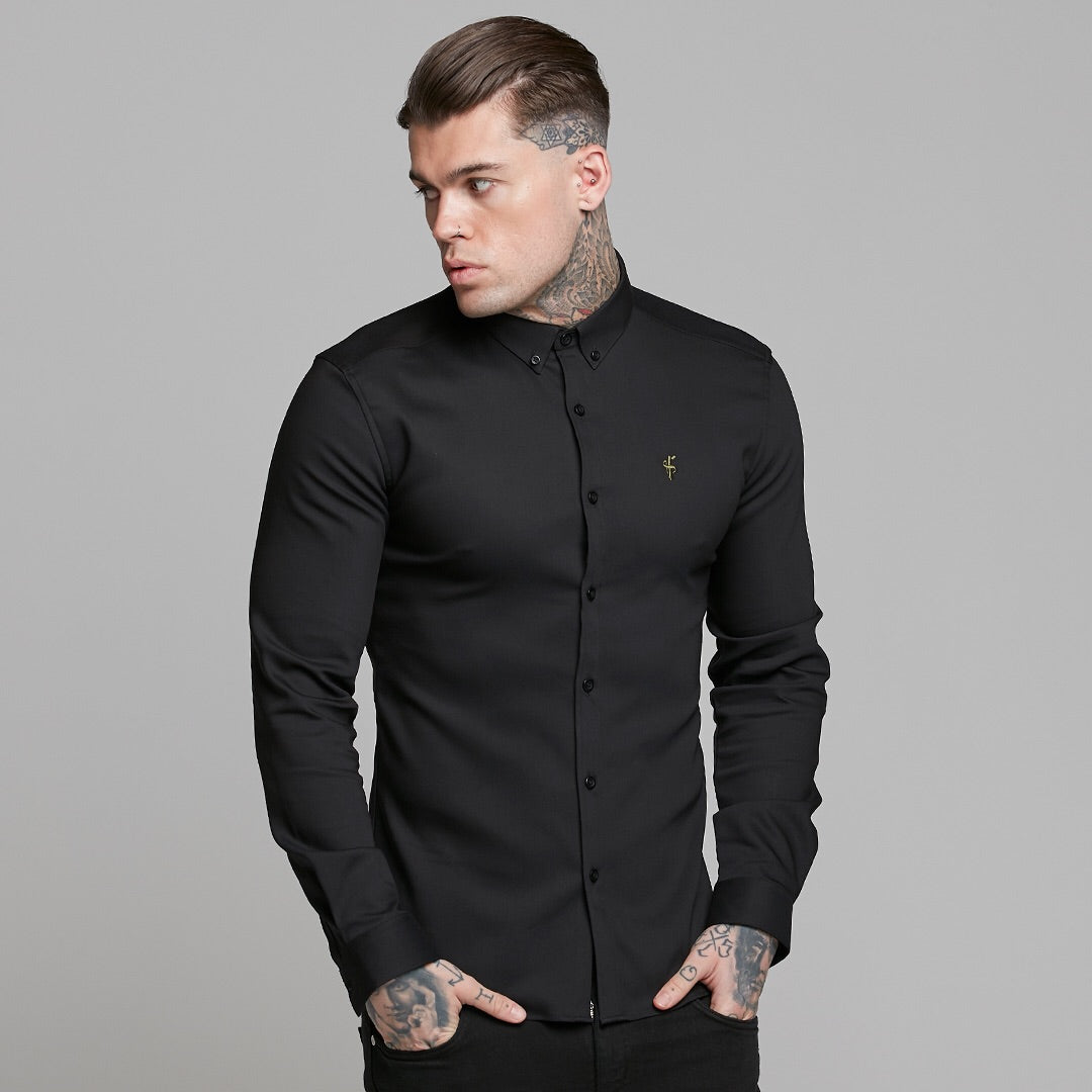 Super Slim Ultra Stretch Classic Black (Khaki Embroidery) -  FS480