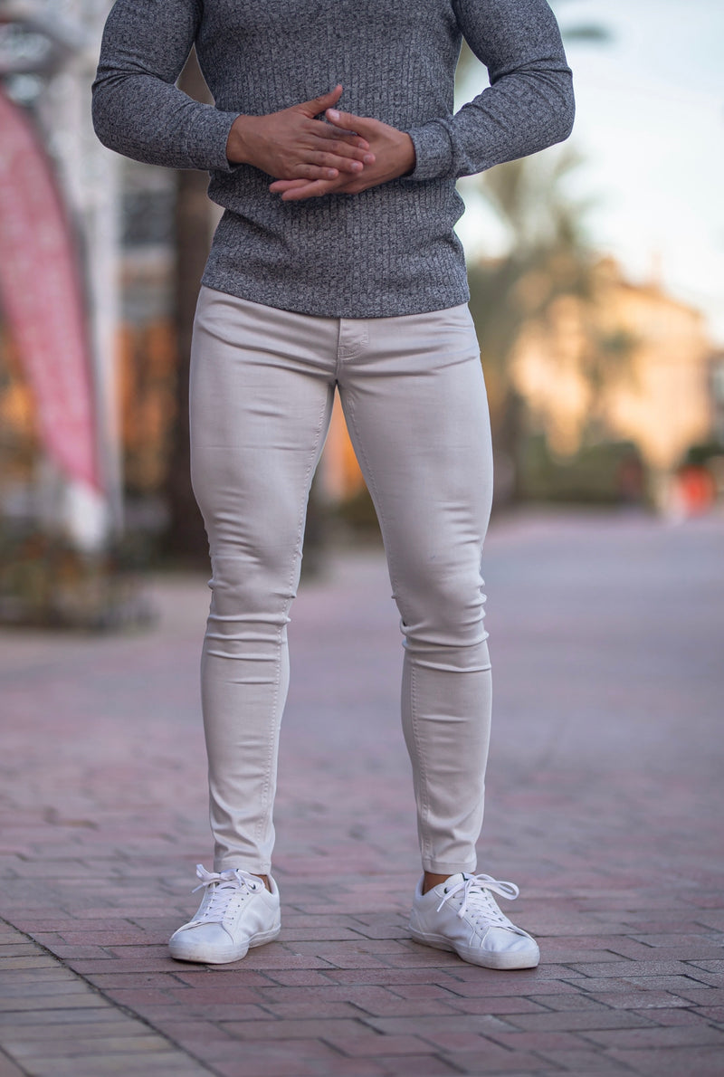 Vote-Skinny Trousers-Icy grey jeans – Vote Store