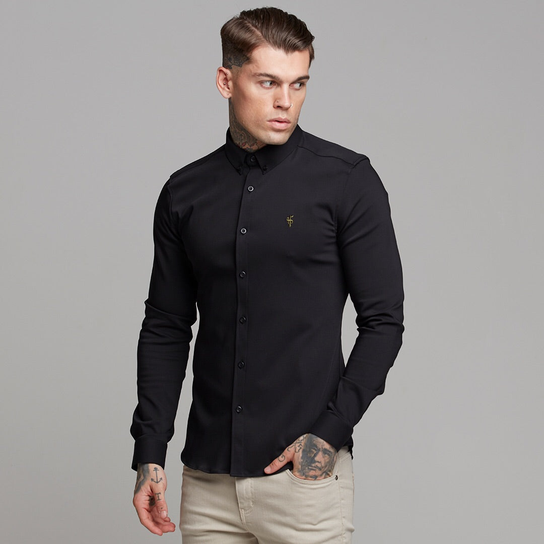 Super Slim Ultra Stretch Classic Black (Khaki Embroidery) -  FS480