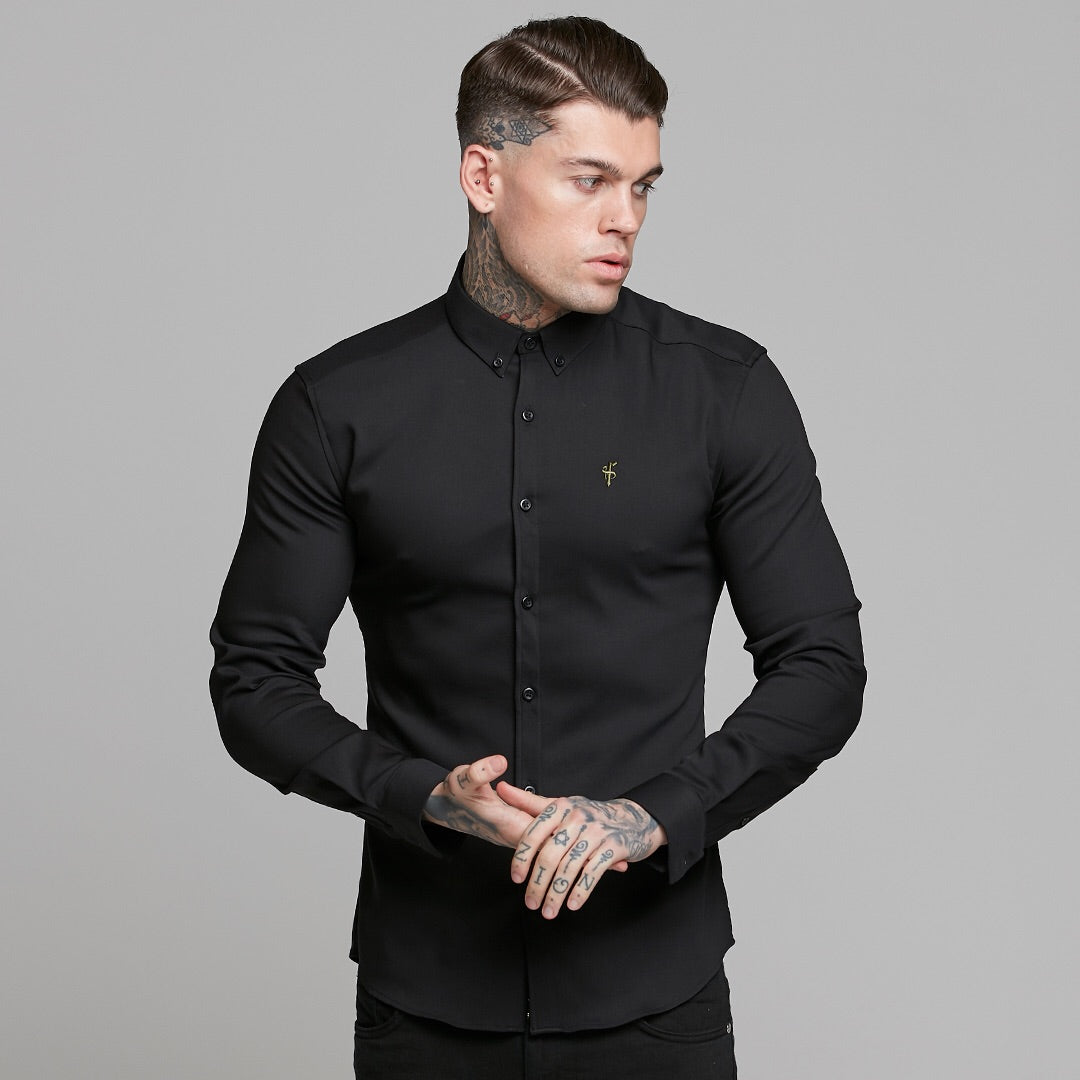 Super Slim Ultra Stretch Classic Black (Khaki Embroidery) -  FS480