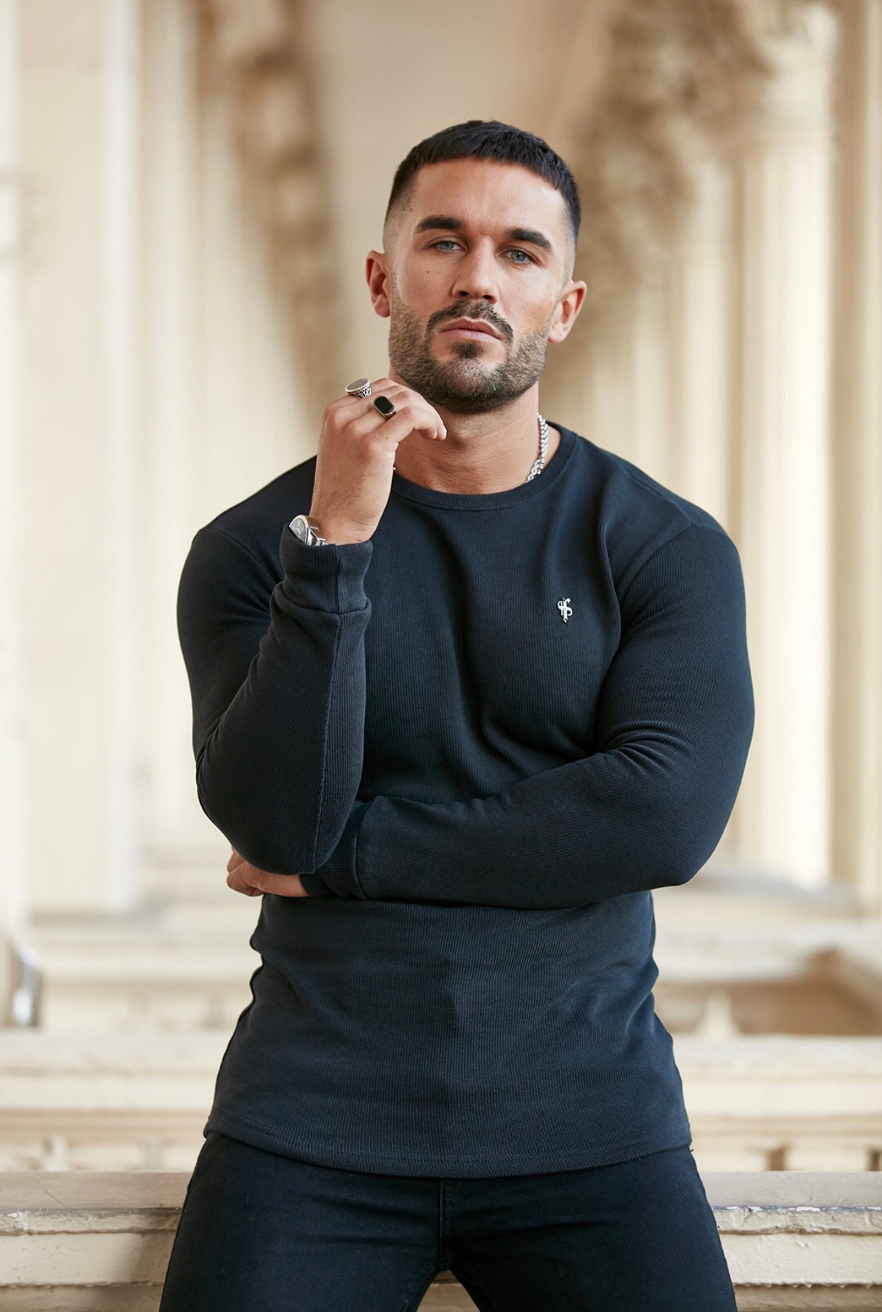 Classic Black Super Slim Jumper - FSH409