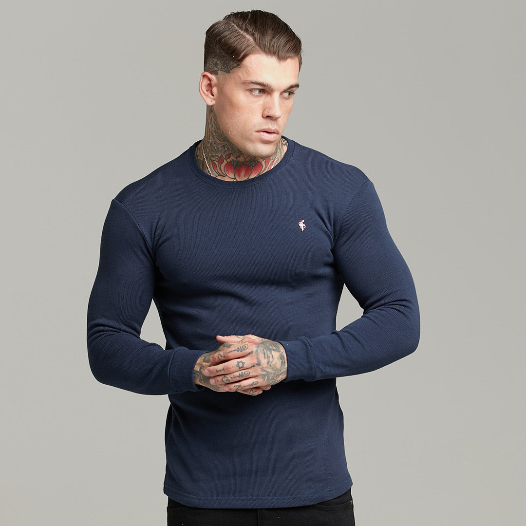 Classic Navy Super Slim Jumper - FSH410