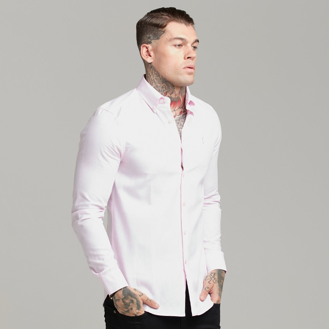 Classic Pink Royal Oxford Luxe Button Down - FS609