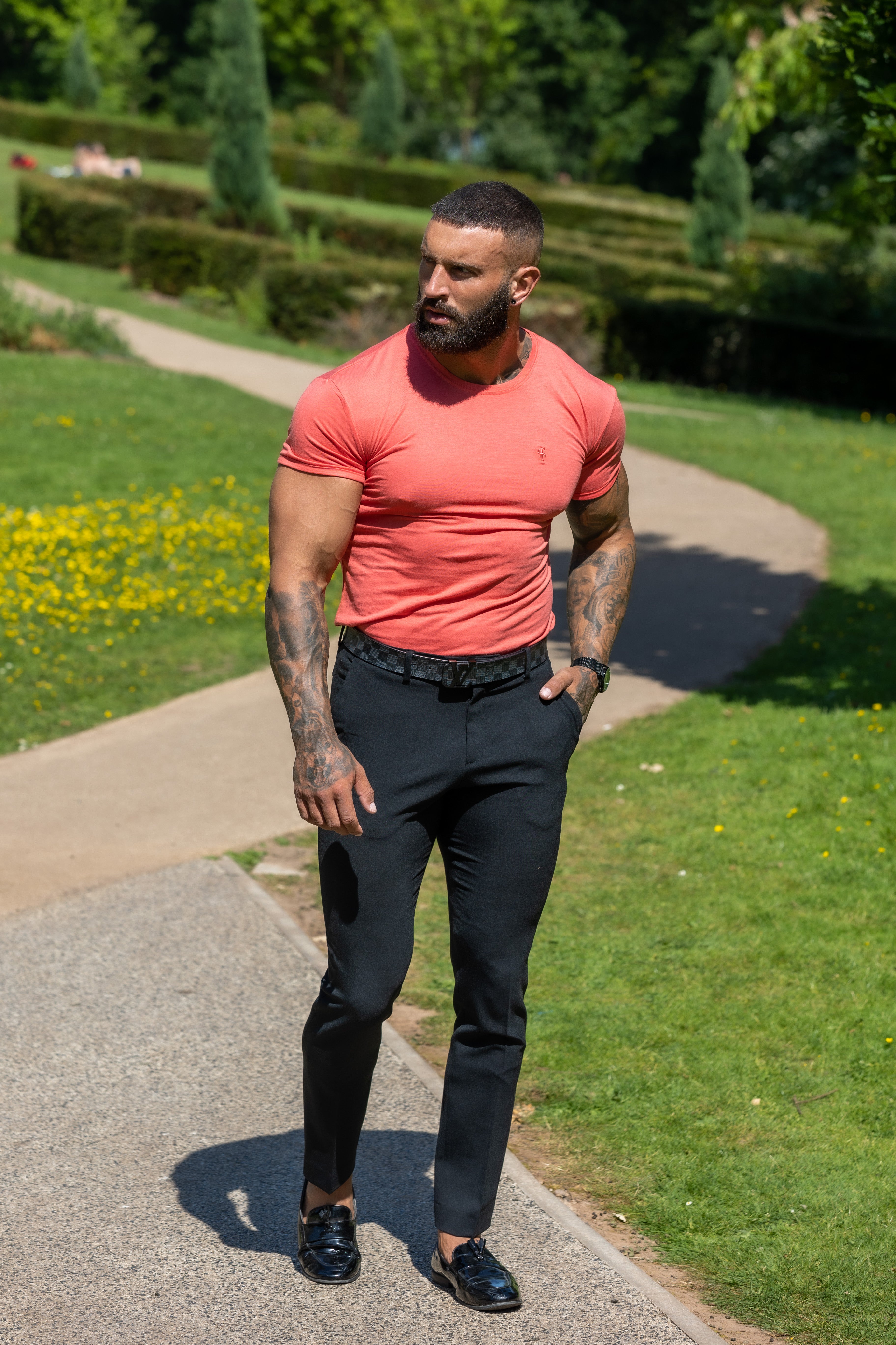 Relaxed Formal Black Stretch Trousers - FSTR001 RELAXED