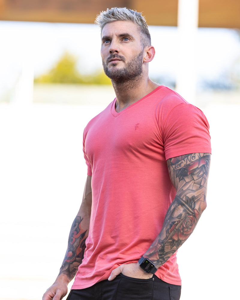 Father Sons Classic Coral V Neck - FSH763