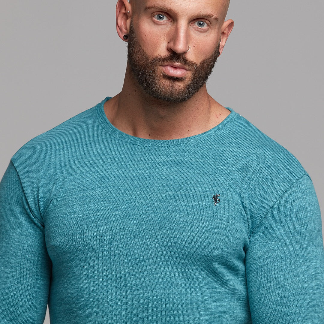 Classic Teal Super Slim Jumper - FSH232