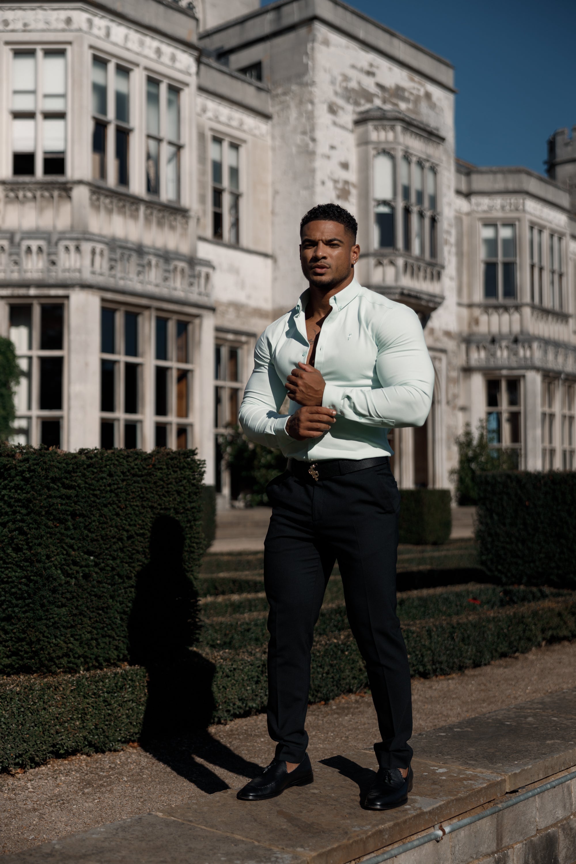 Super Slim Scuba Mint Green Long Sleeve Stretch - FS878