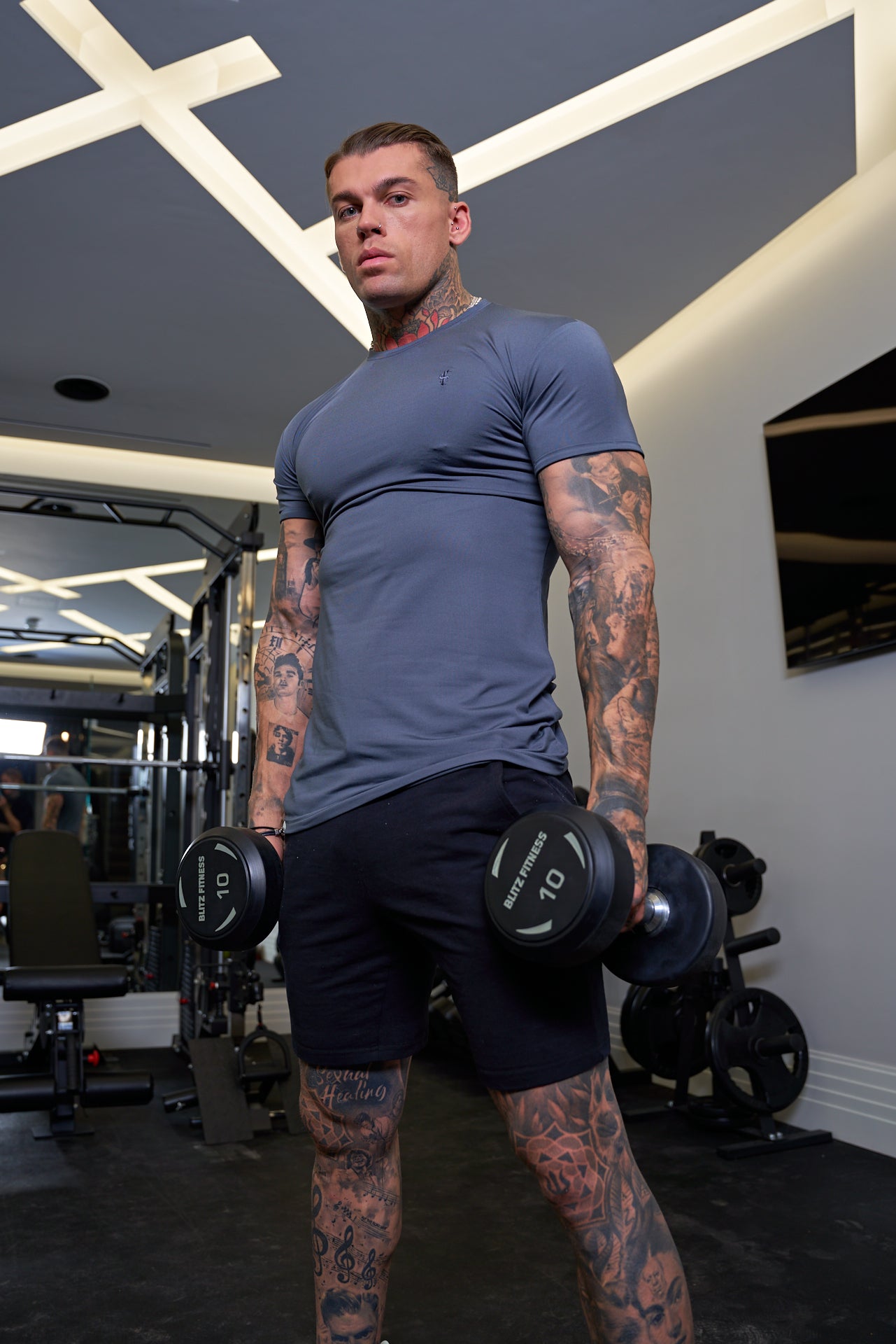 Slate Grey Gym Crew - FSH680