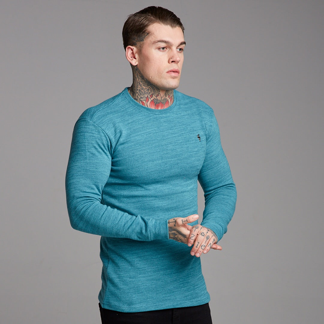 Classic Teal Super Slim Jumper - FSH232