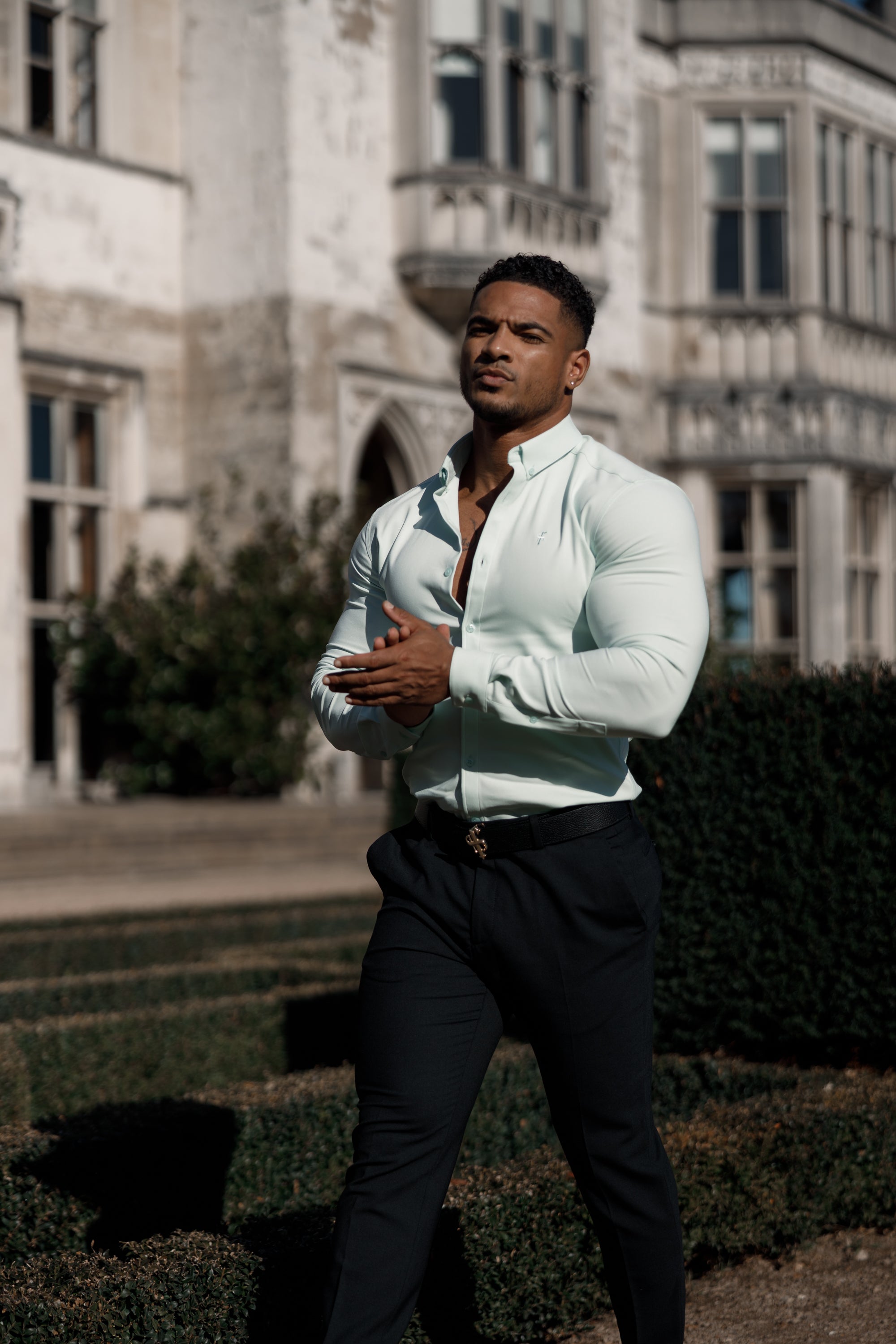 Super Slim Scuba Mint Green Long Sleeve Stretch - FS878