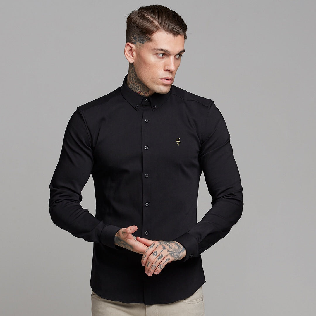 Super Slim Ultra Stretch Classic Black (Khaki Embroidery) -  FS480