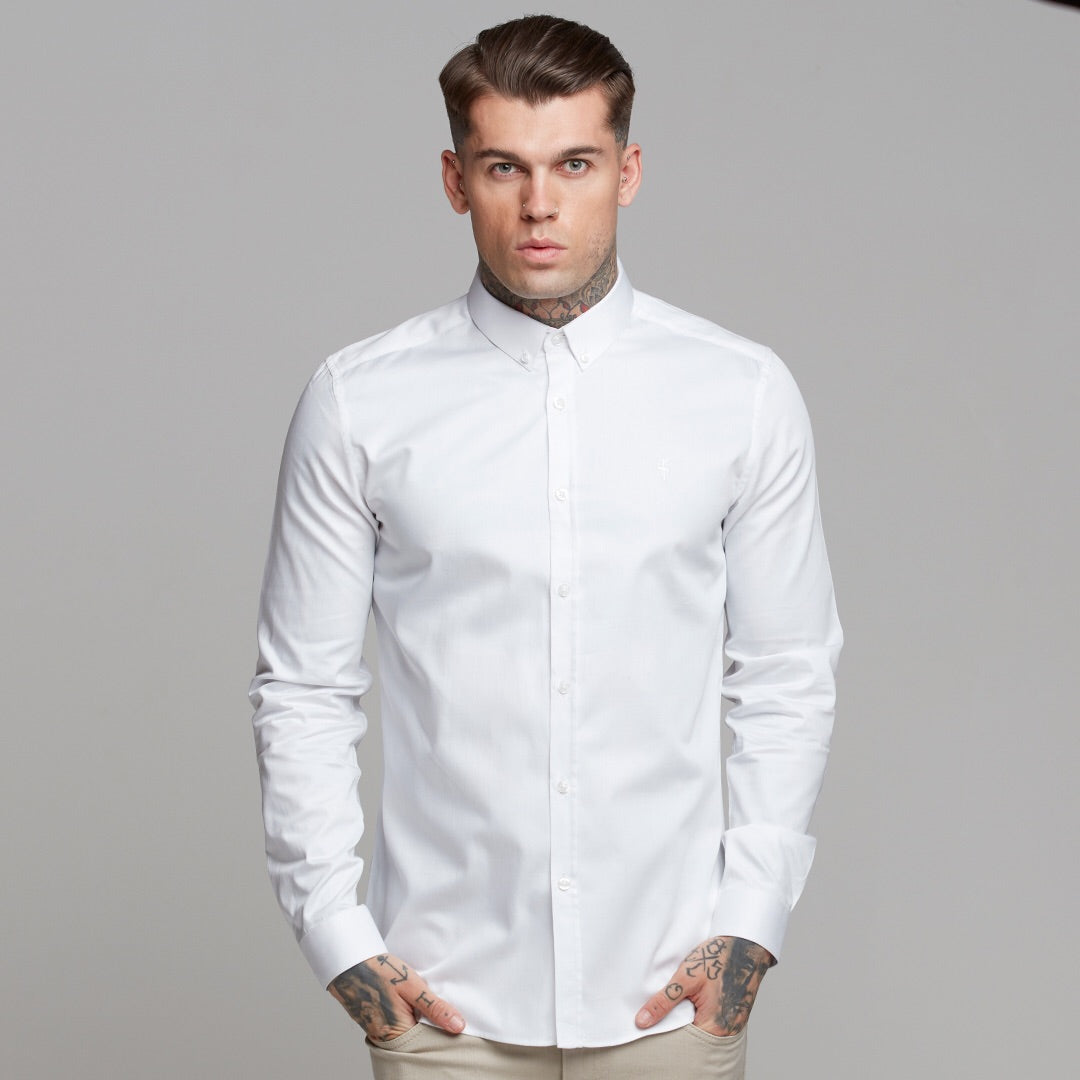 Classic White Luxe Egyptian Cotton Button Down - FS493