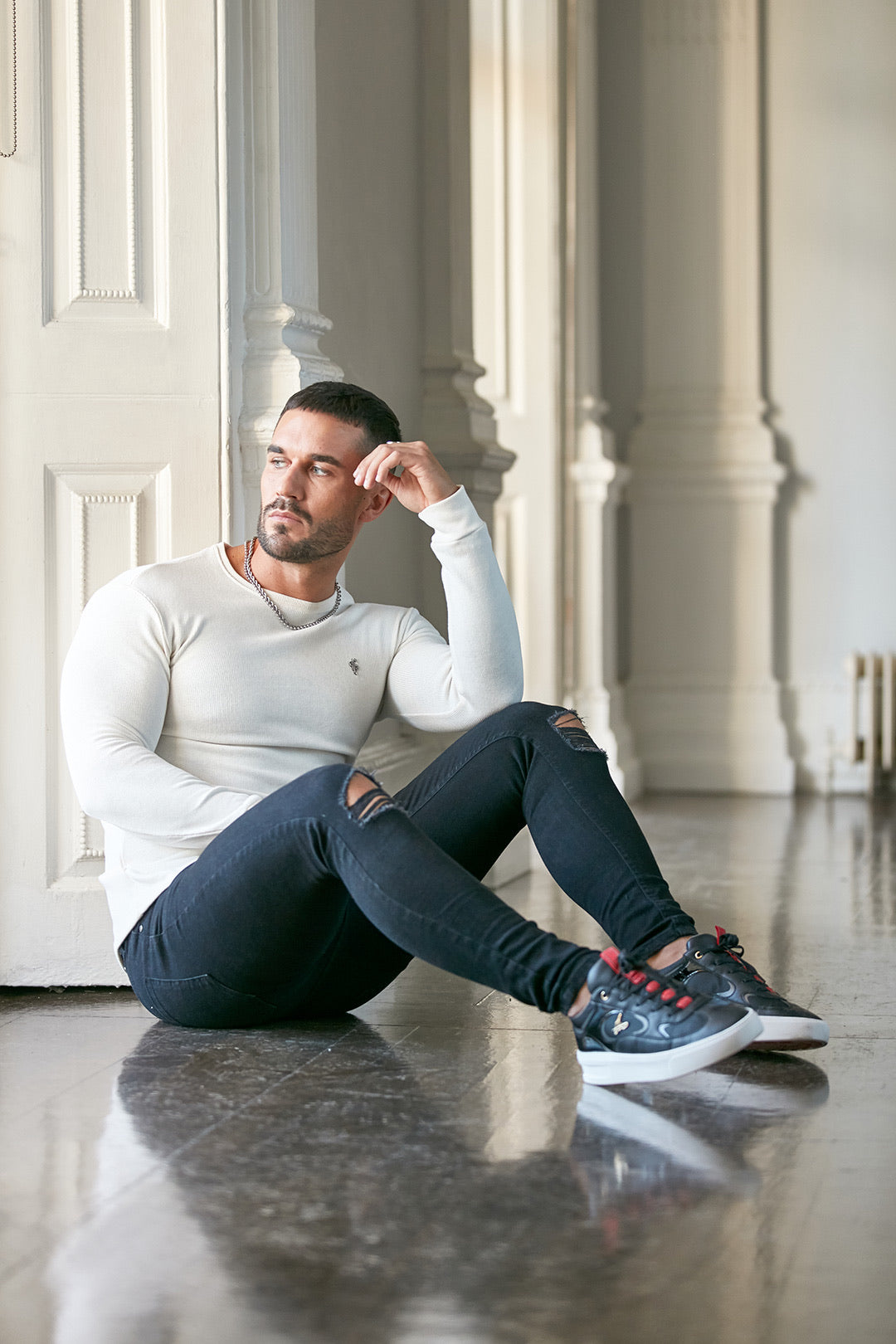 Classic Cream Super Slim Jumper - FSH411