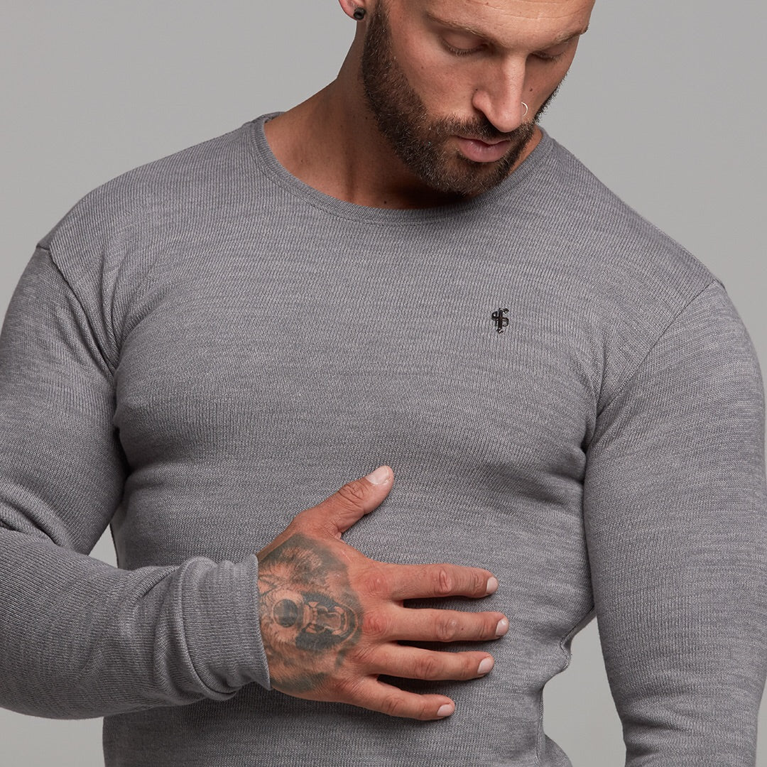 Classic Grey Super Slim Jumper - FSH230
