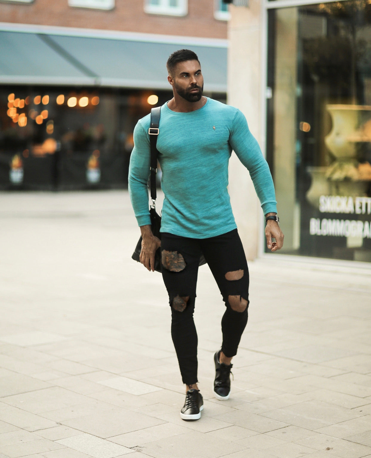 Classic Teal Super Slim Jumper - FSH232
