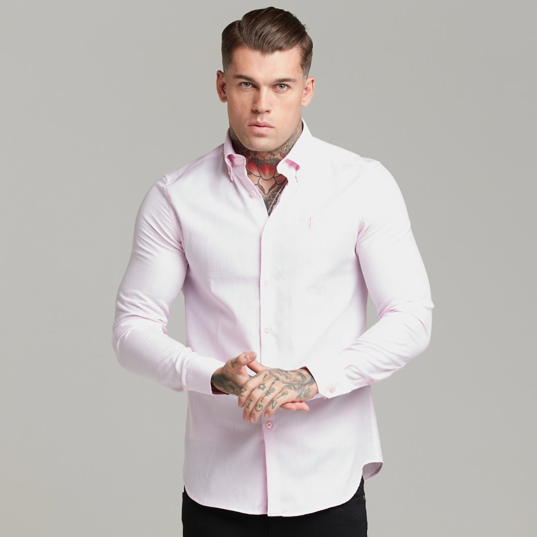Classic Pink Royal Oxford Luxe Button Down - FS609