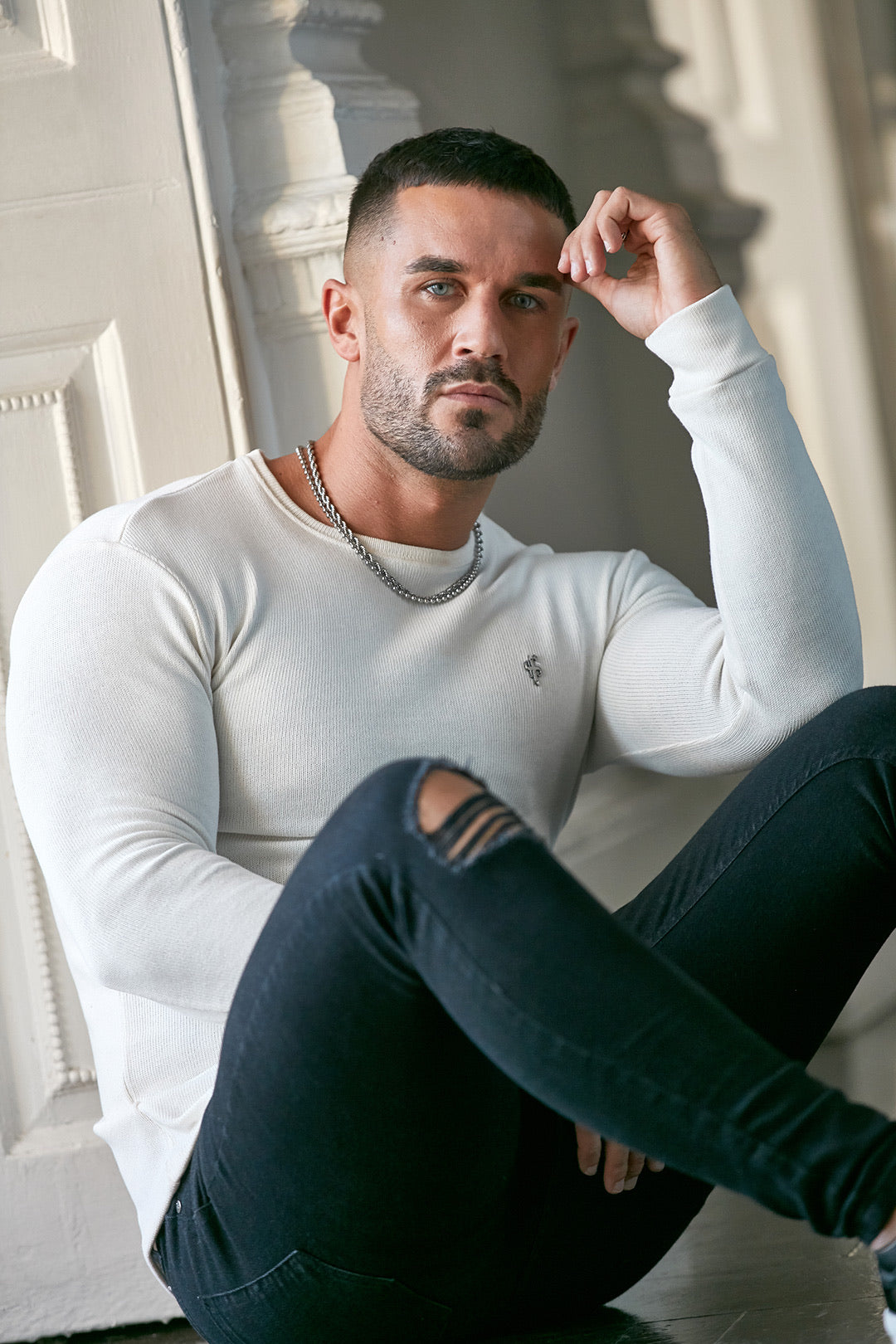 Classic Cream Super Slim Jumper - FSH411