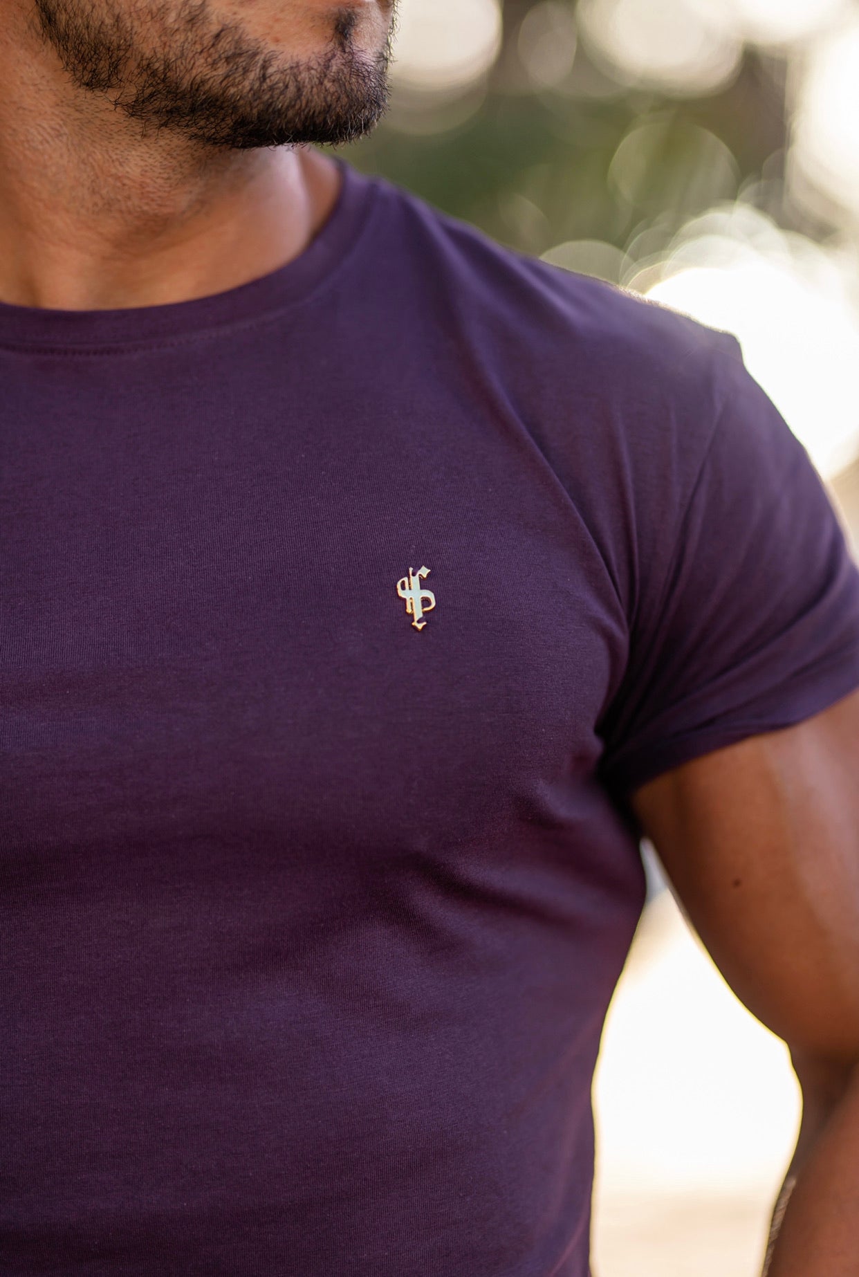 Classic Plum Crew with Gold Metal Emblem Decal FSH448