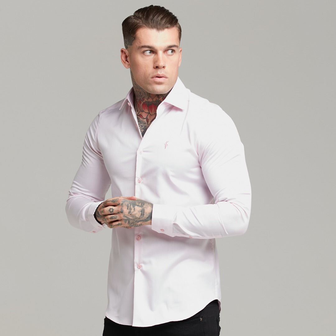 Classic Pink Twill Cutaway Collar - FS600