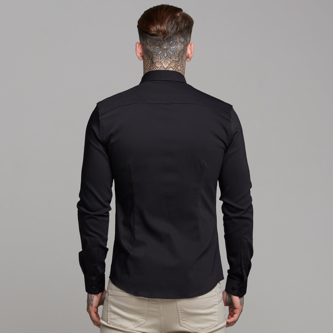 Super Slim Ultra Stretch Classic Black (Khaki Embroidery) -  FS480