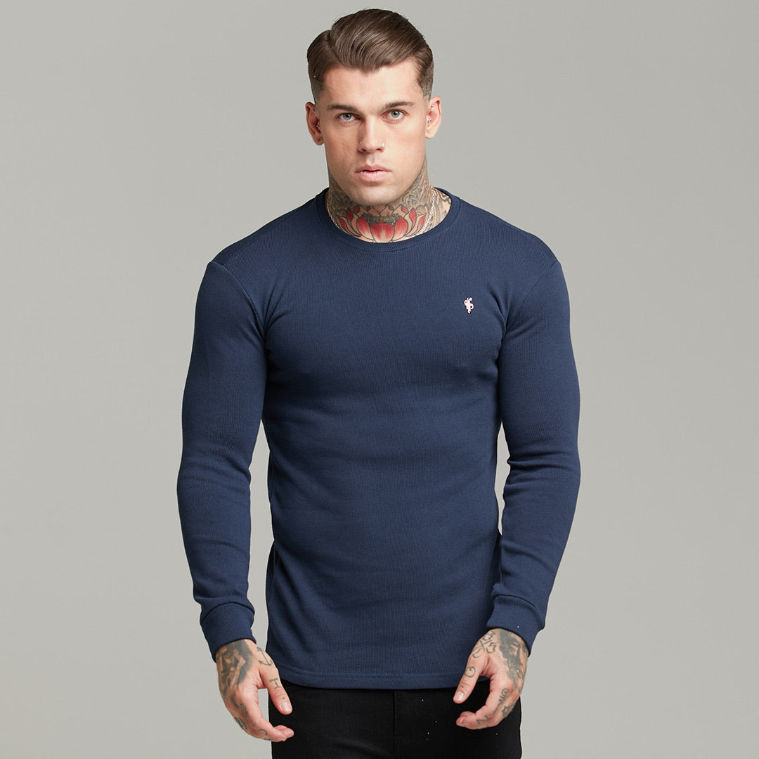 Classic Navy Super Slim Jumper - FSH410