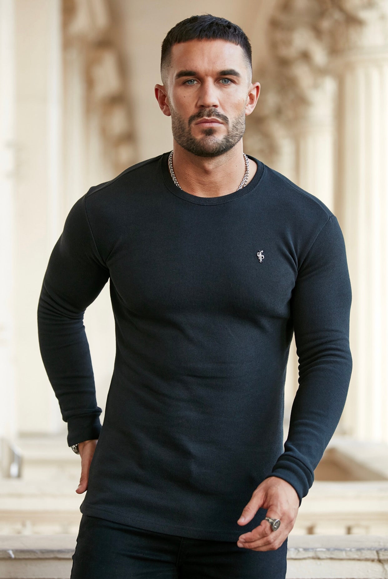 Classic Black Super Slim Jumper - FSH409
