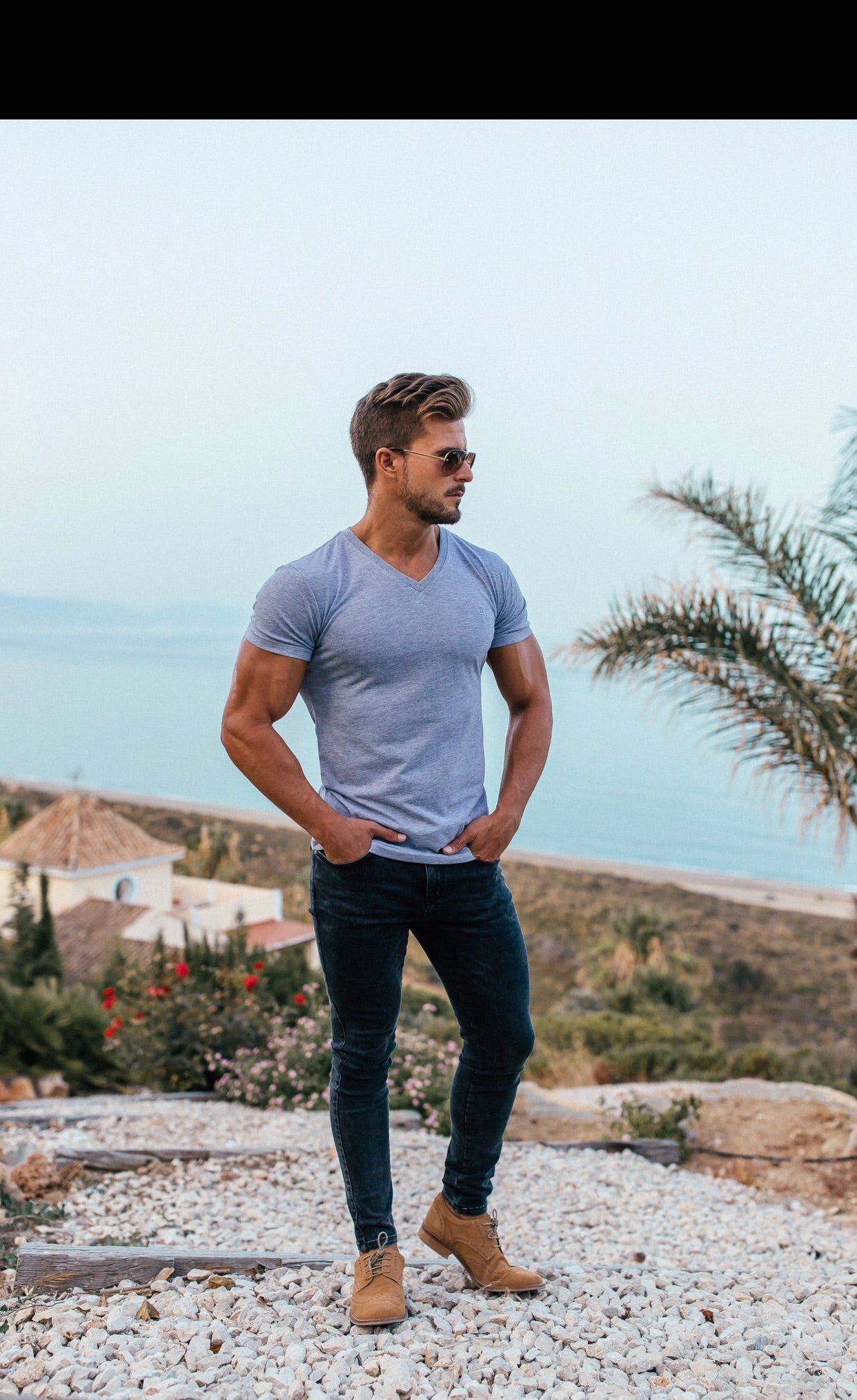 Slim Stretch Black Acid Wash Jeans - FSH301