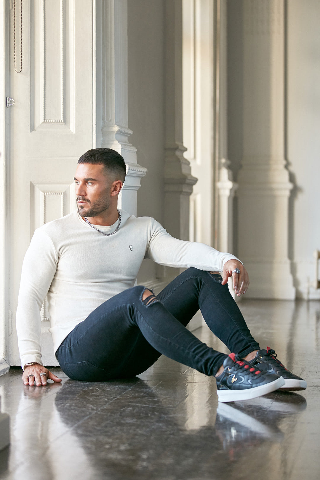 Classic Cream Super Slim Jumper - FSH411