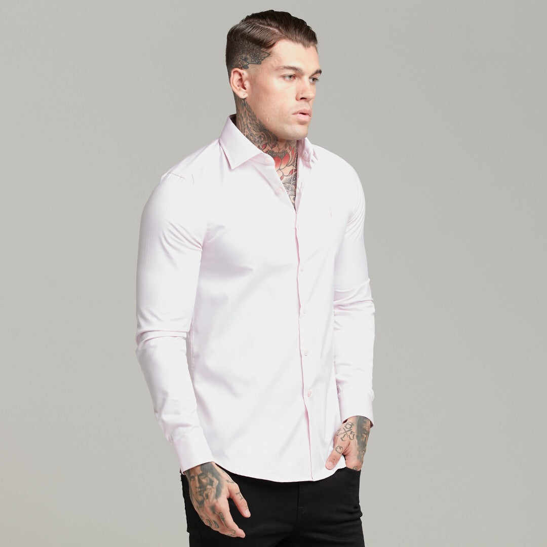 Classic Pink Twill Cutaway Collar - FS600
