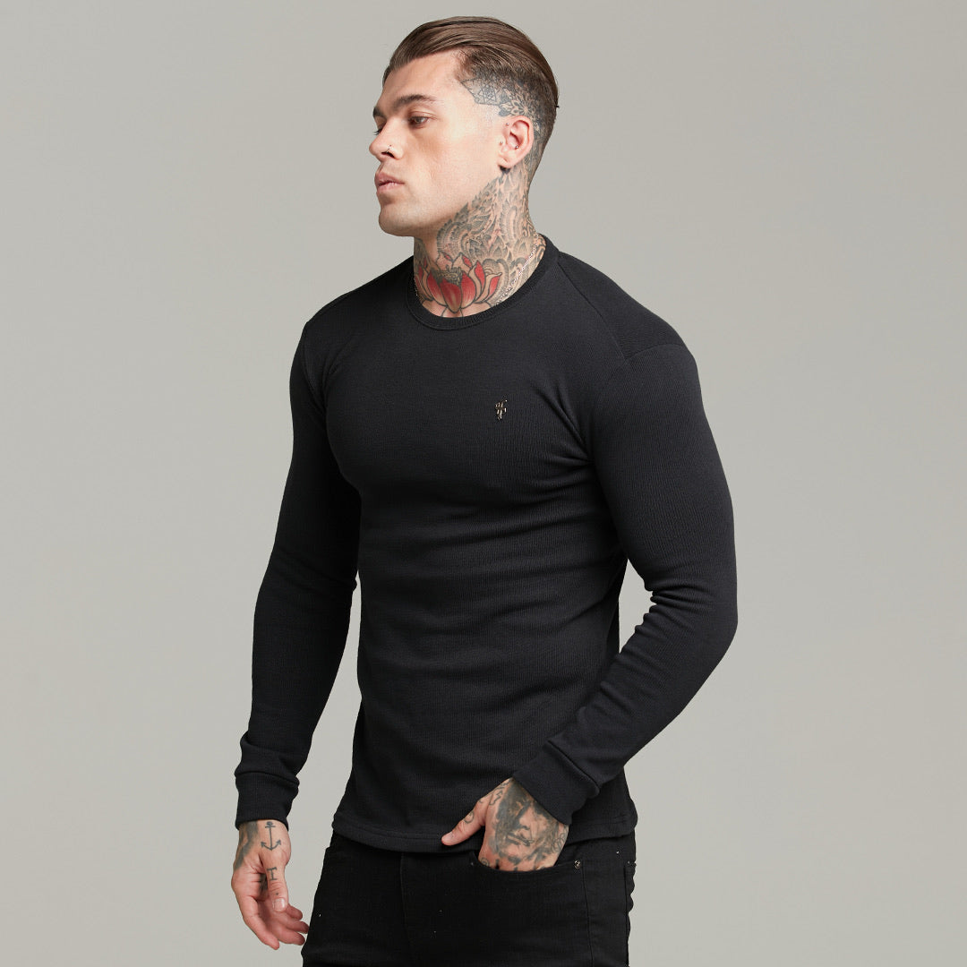 Classic Black Super Slim Jumper - FSH409
