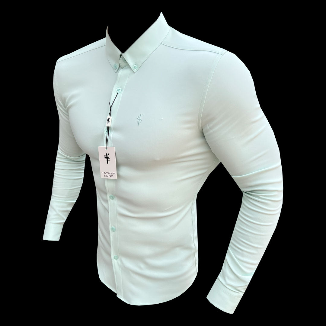 Super Slim Scuba Mint Green Long Sleeve Stretch - FS878