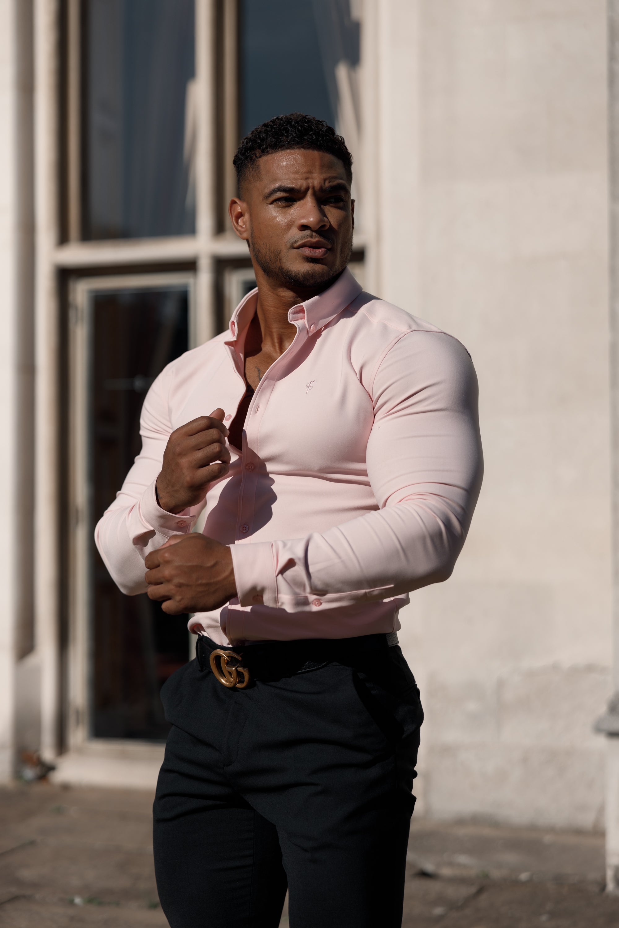 Super Slim Scuba Pink Long Sleeve Stretch - FS880