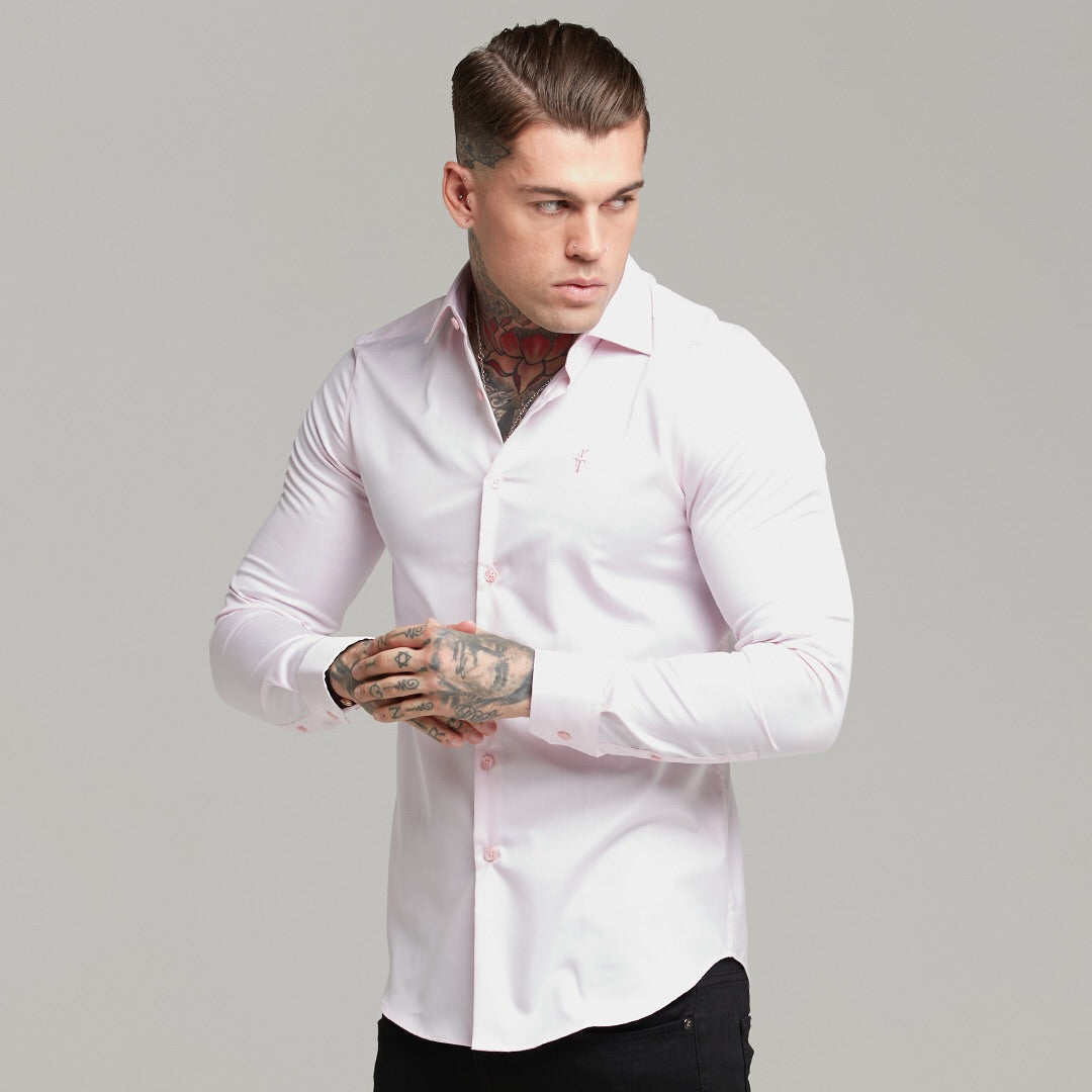 Classic Pink Twill Cutaway Collar - FS600