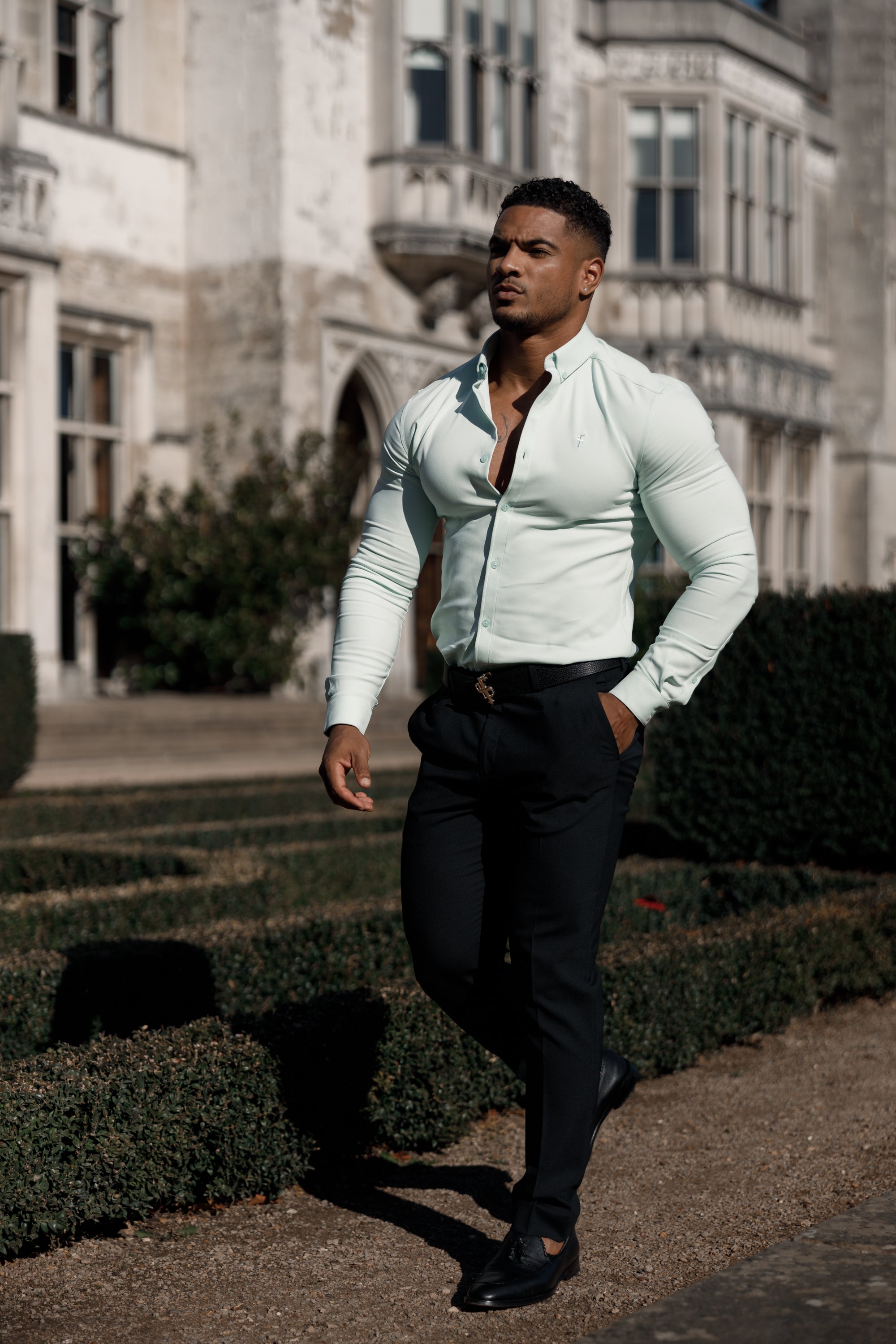 Super Slim Scuba Mint Green Long Sleeve Stretch - FS878